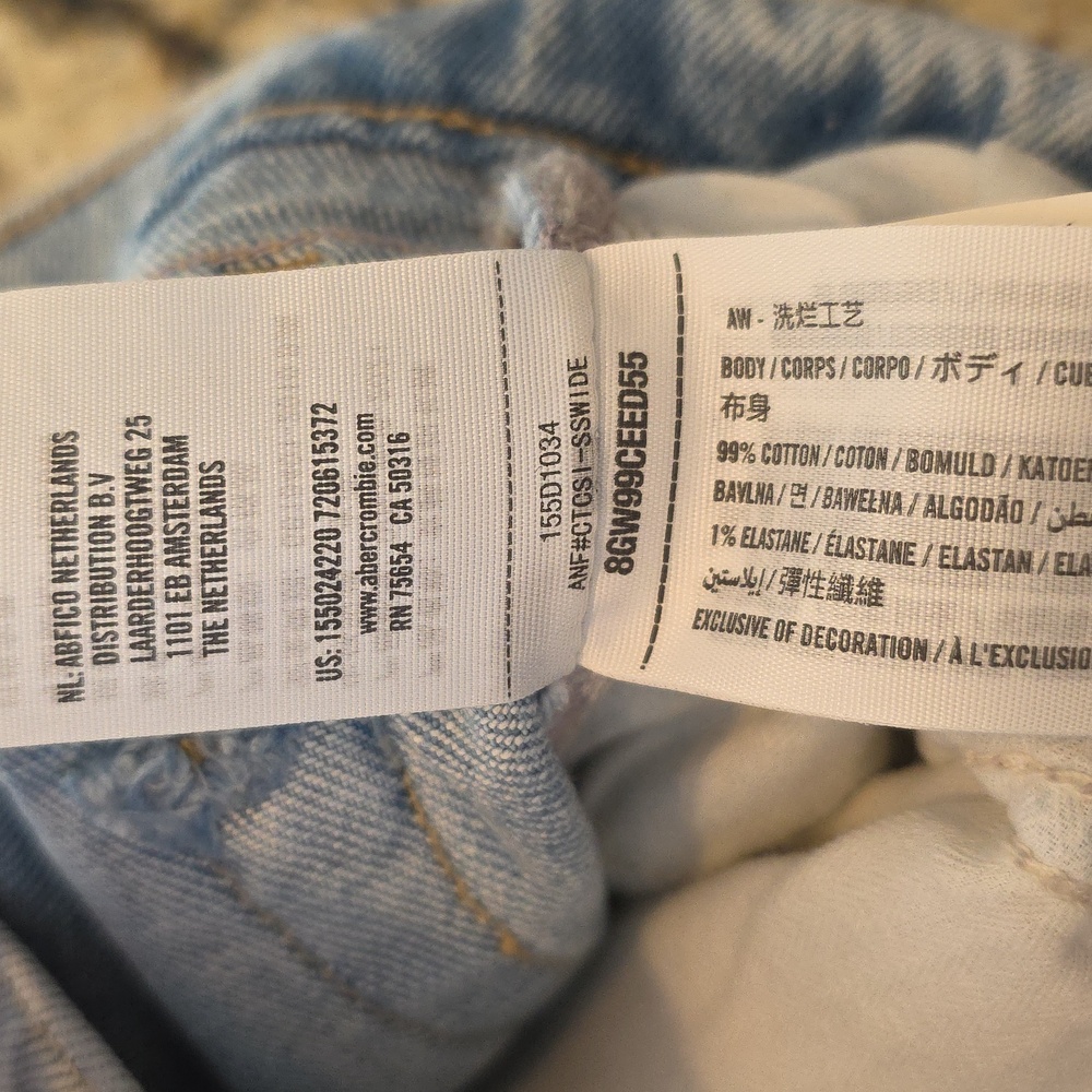 Abercrombie & Fitch The Dad High Rise Jeans Blue Women's Size 25S 90s Straight - Picture 12 of 16